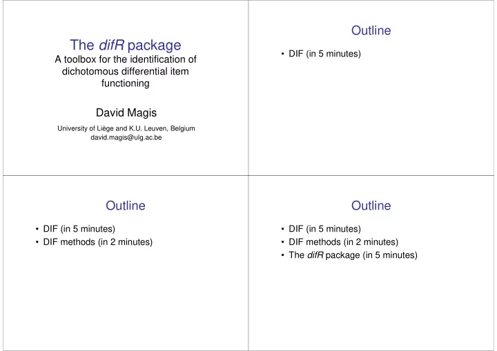 the difr package