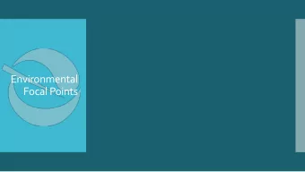 Environmental  Focal Points  California Air  Resources  Board  Environmental  Focal Points