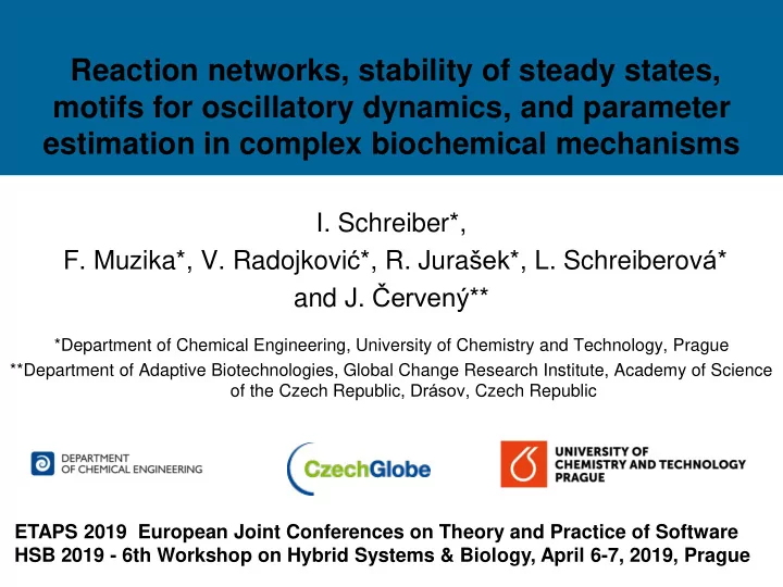 reaction networks stability of steady states motifs for
