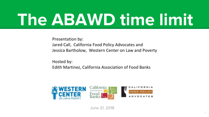presentation by jared call california food policy