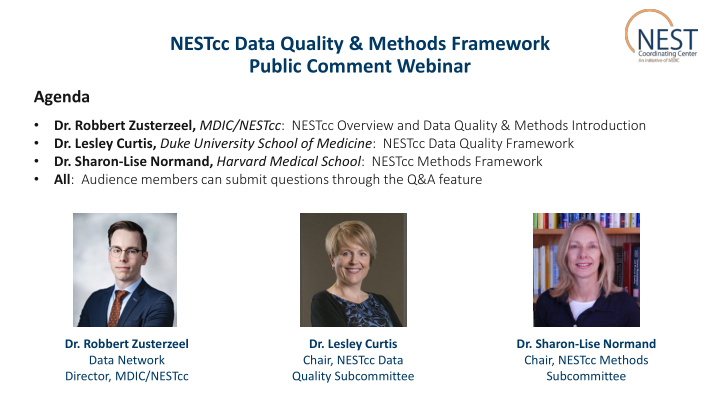 nestcc data quality methods framework public comment