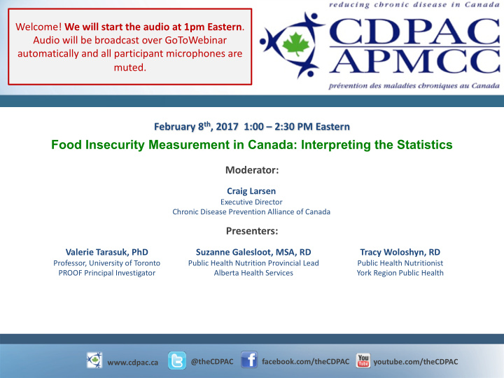 food insecurity measurement in canada interpreting the