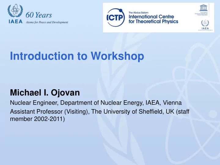 introduction to workshop
