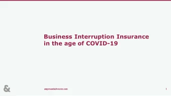 Business Interruption Insurance  in the age of COVID-19  ampersandadvocates.com