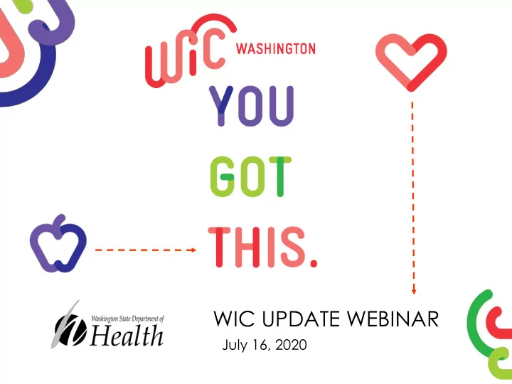 wic update webinar