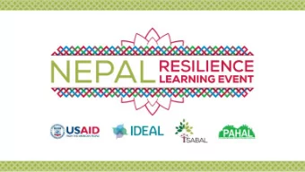 Opening Session: Exploring  Resilience  Tim Frankenberger, President, Tango International  Asha