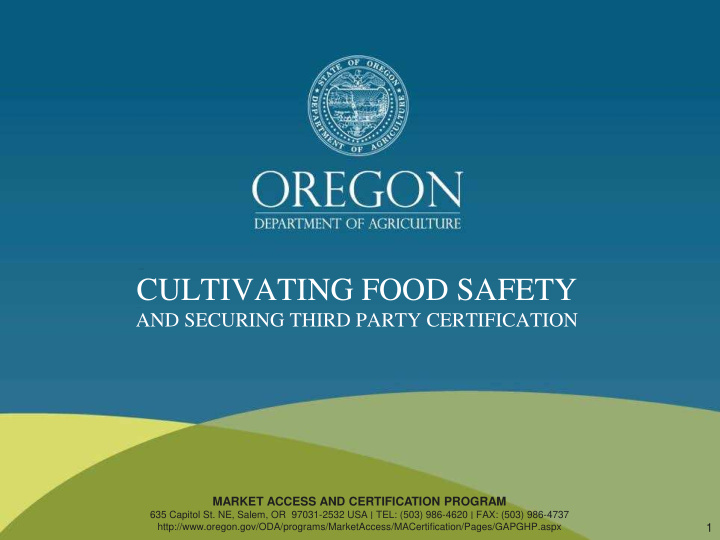cultivating food safety