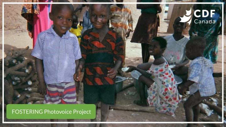 fostering photovoice project agenda