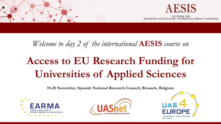 access to eu research funding for