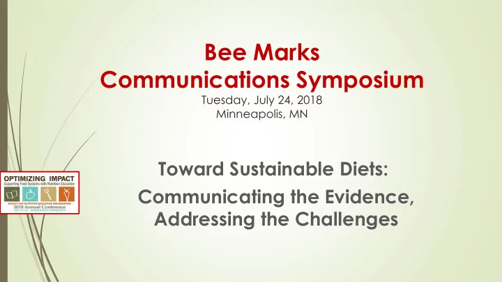 bee marks communications symposium