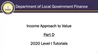 Dep  Depar  artmen  ent of  of Lo  Loca  cal Go  Governmen  ent Finan  Finance  ce  Income  ome