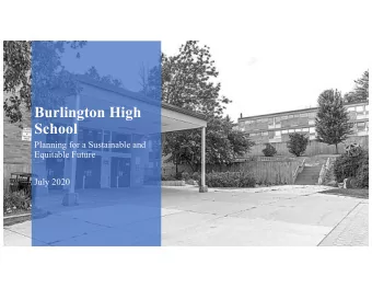 Burlington High  School  Planning for a Sustainable and  Equitable Future  July 2020  BHS MOBILITY