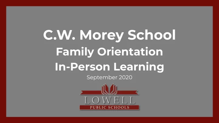 c w morey school