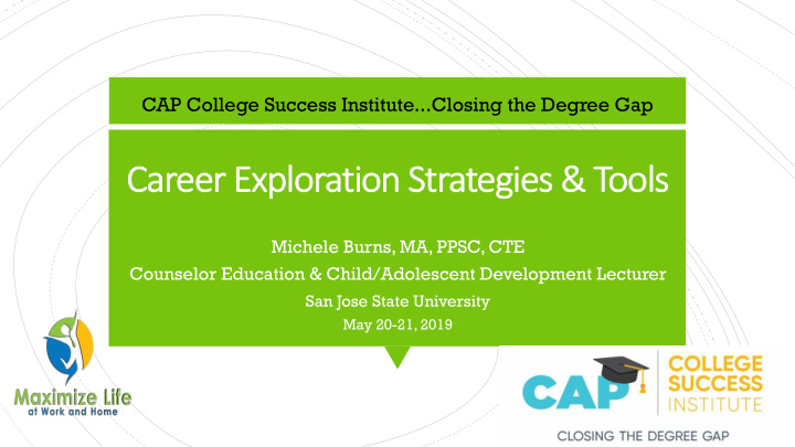 ca career r exp xploration strategies s tools