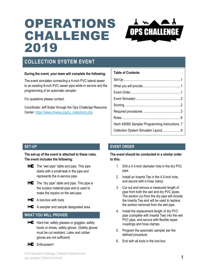operations challenge 2019
