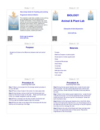 BIOLOGY  Progressive Science Initiative  This material is made freely available at www.njctl.org