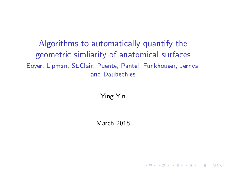 algorithms to automatically quantify the geometric