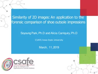 Similarity of 2D images: An application to the  forensic comparison of shoe outsole impressions