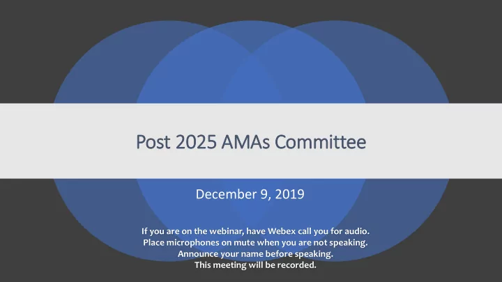 pos ost 2 t 2025 a amas commit ittee