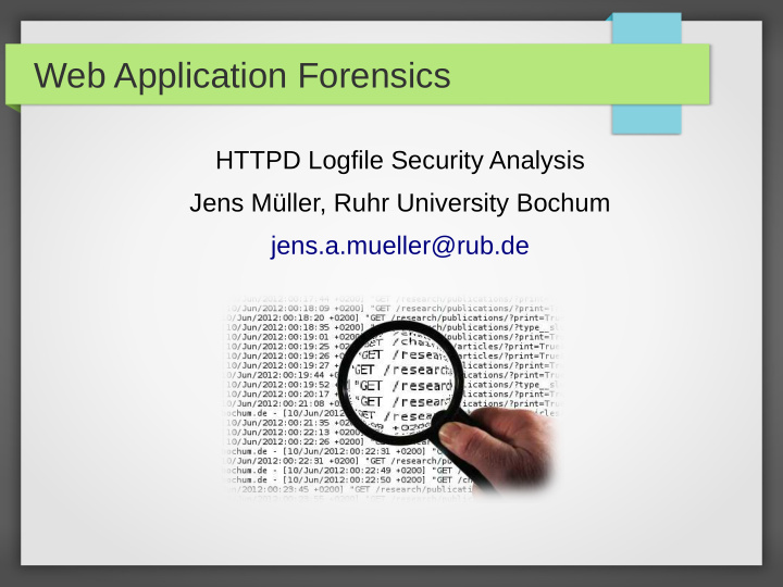 web application forensics