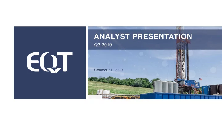 analyst presentation