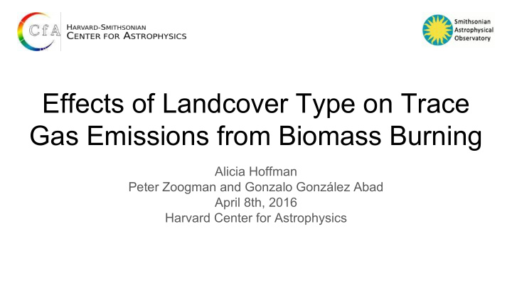 effects of landcover type on trace gas emissions from