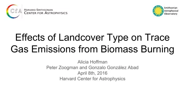 effects of landcover type on trace gas emissions from