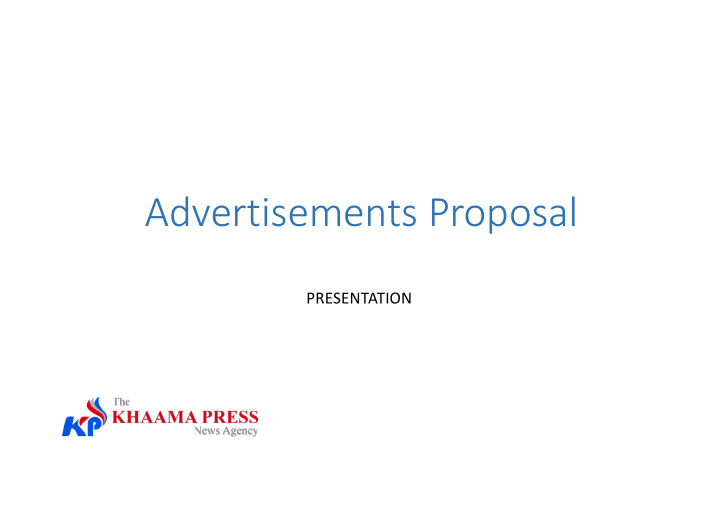 advertisements proposal