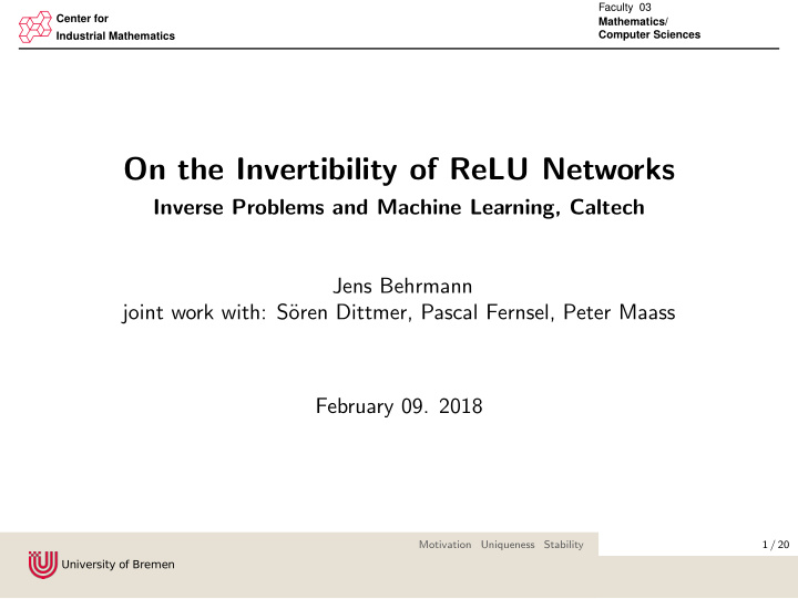 on the invertibility of relu networks