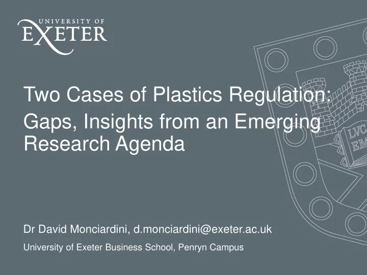 two cases of plastics regulation gaps insights from an
