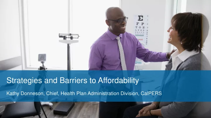 strategies and barriers to affordability