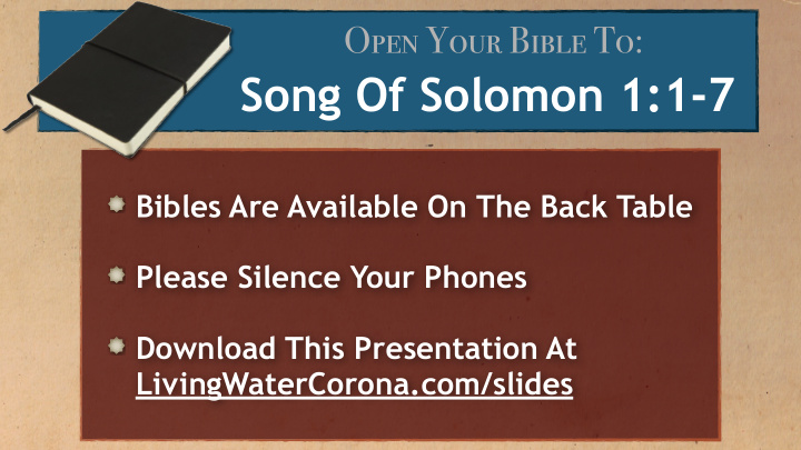song of solomon 1 1 7