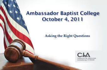 Ambassador Baptist College  Ambassador Baptist College  October 4, 2011  October 4, 2011  Asking
