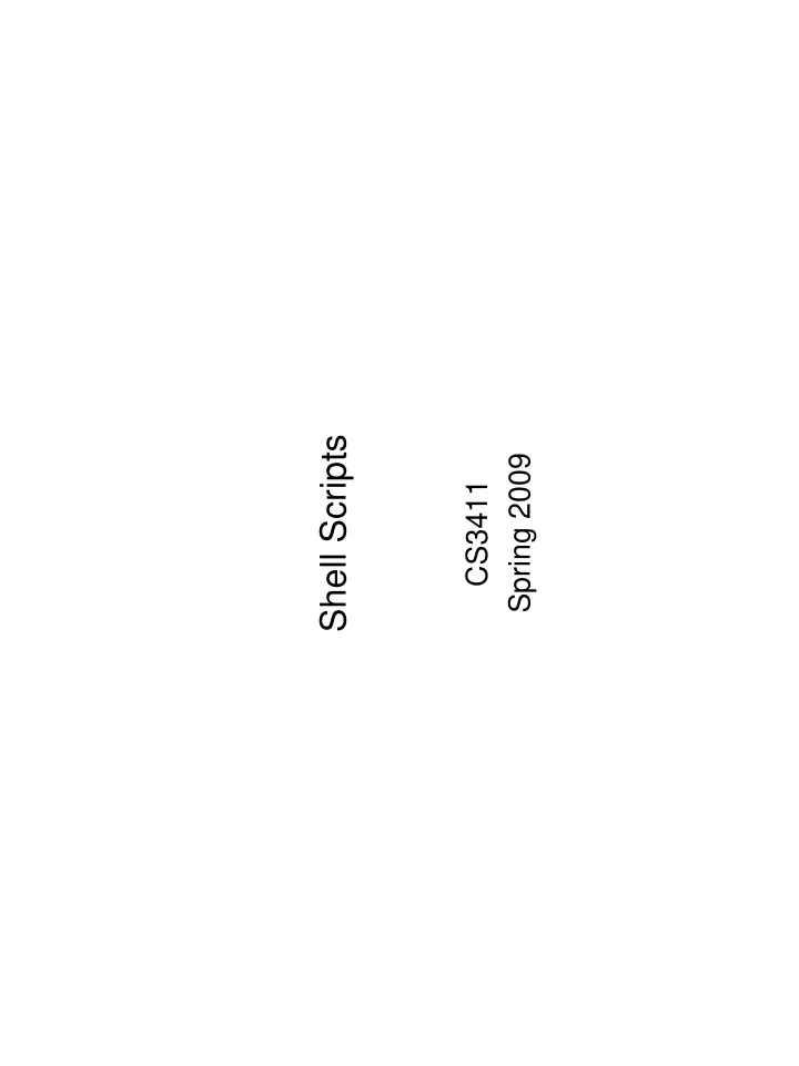 shell scripts