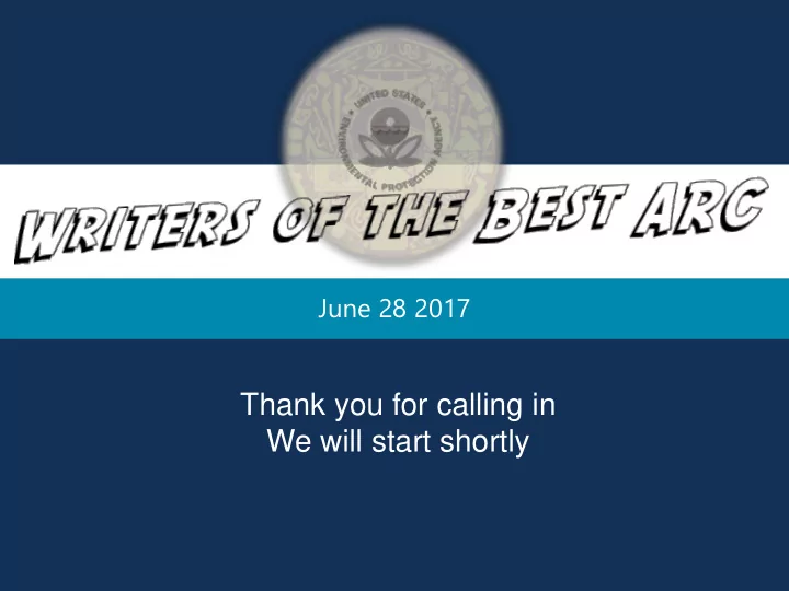 we will start shortly