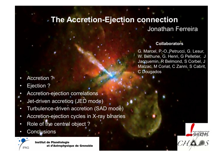 the accretion ejection connection