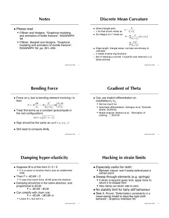 Notes  Discrete Mean Curvature  Please read  [draw triangle pair]    ~   for that