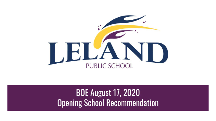 boe august 17 2020 opening school recommendation what