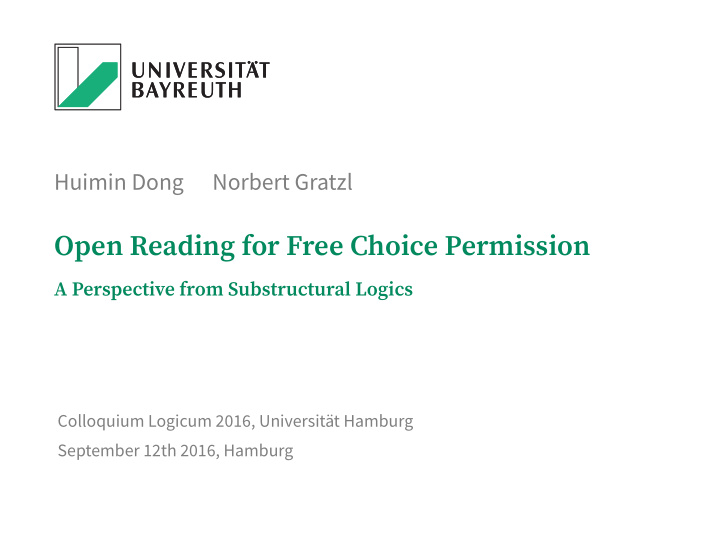 open reading for free choice permission