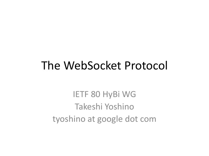 the websocket protocol