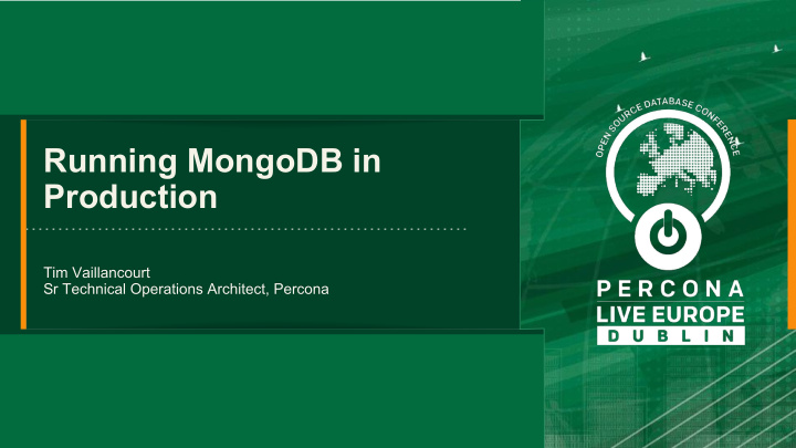 running mongodb in production