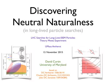 Discovering  Neutral Naturalness  (in long-lived particle searches)  LHC Searches for Long-Lived