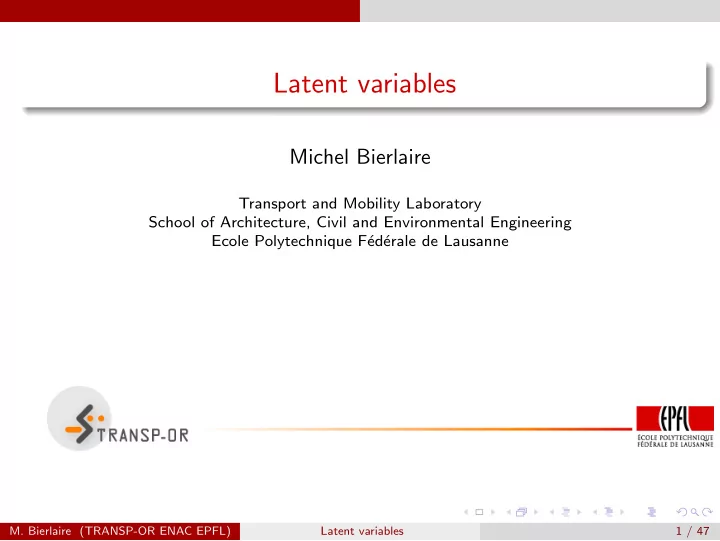latent variables