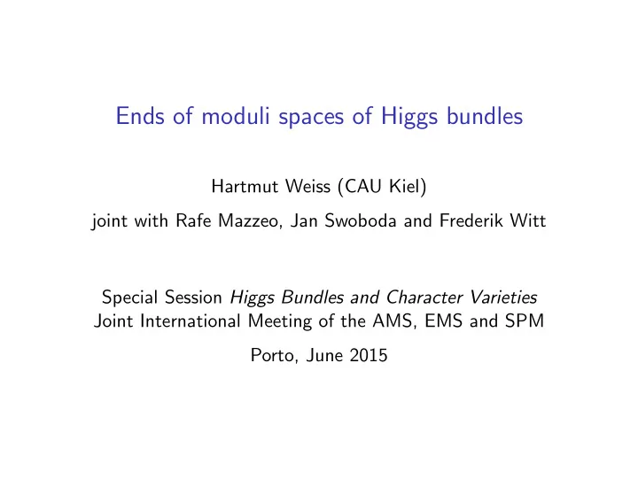 ends of moduli spaces of higgs bundles