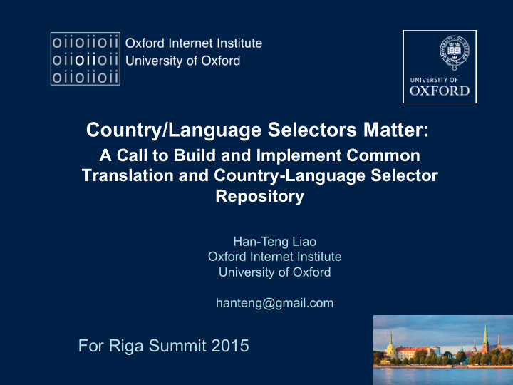 country language selectors matter