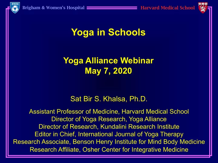 yoga in schools
