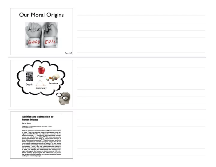 our moral origins