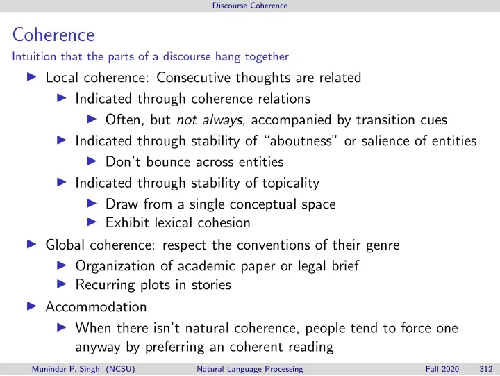 coherence
