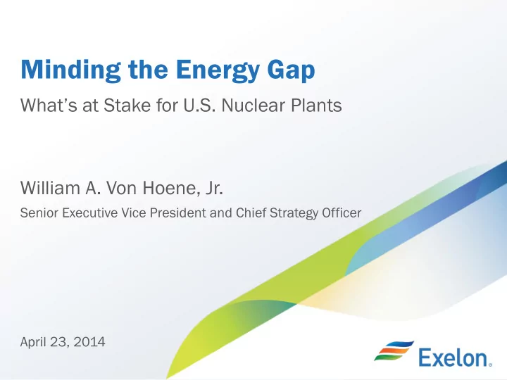 minding the energy gap
