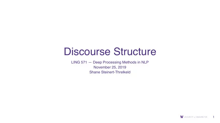 discourse structure